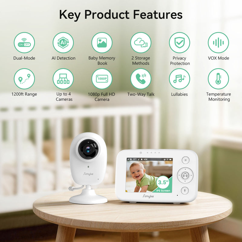 Simyke Video Baby Monitor BMS35-1